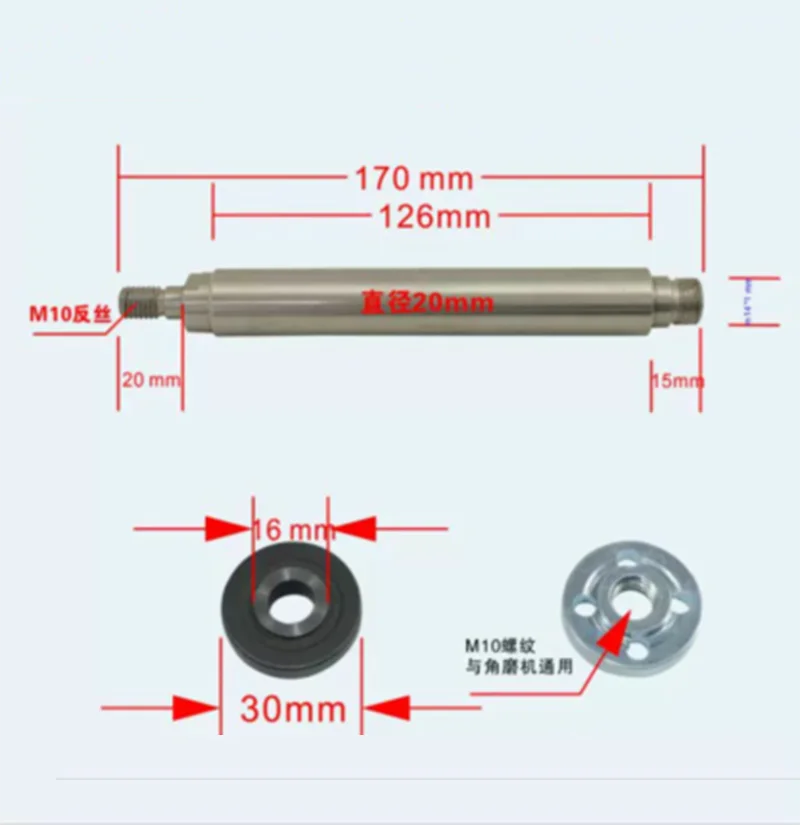 M14x1mm M14 Thread Spindle Shaft Bar Shank Pulley Bearing DIY Wood Lathe Cutter Headstock Fit Chuck K01-50 K02-50 K01-65 K02-65