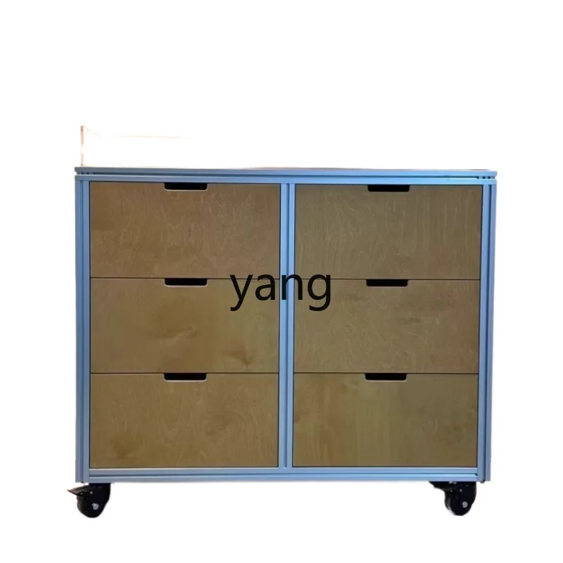 

ZJJ ocean plate aluminum profile dining side cabinet tea simple modern hotel mobile cabinet storage