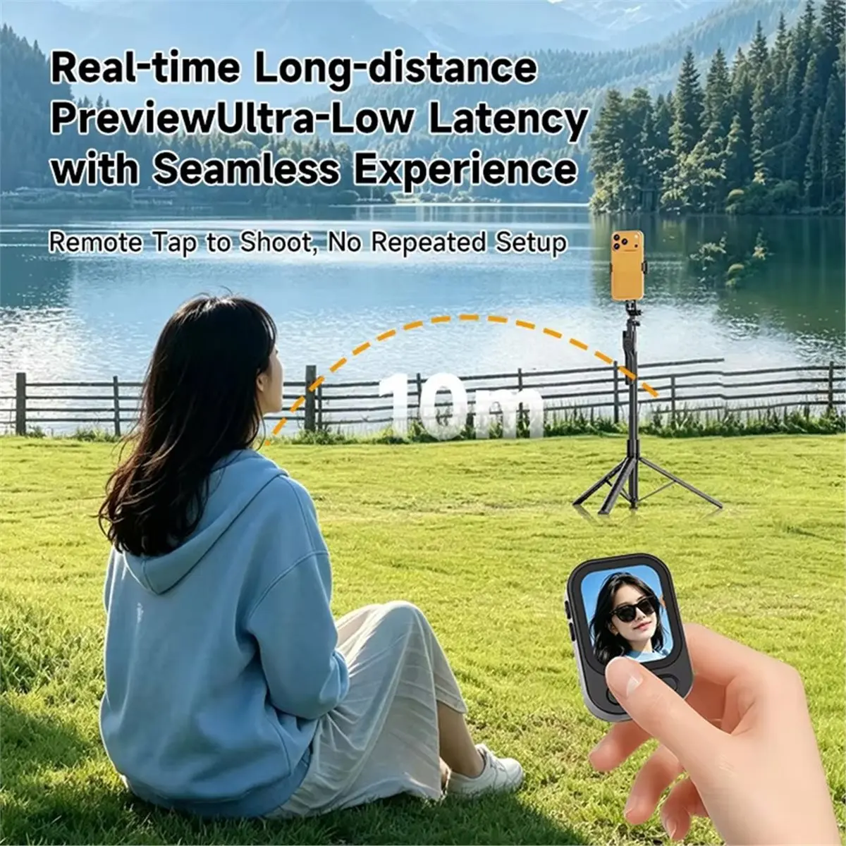 Magnetic Selfie Companion Mobile Screen Mirroring Device Rear Magnetic Mount for Photography Selfie