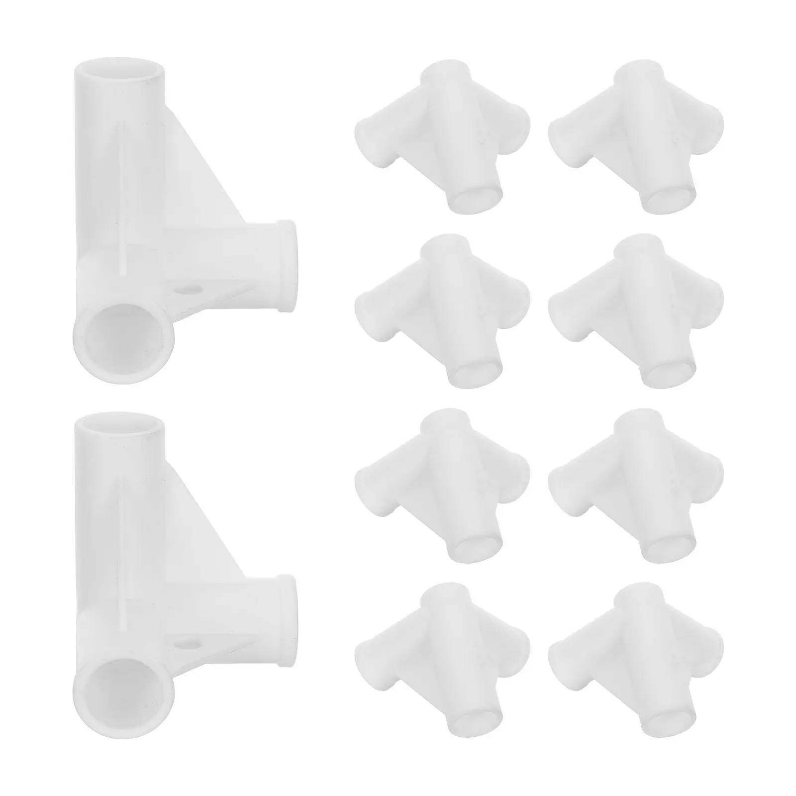 10Pcs Cloth Wardrobe Connectors Plastic 3-Way Corner Joint 90 Degree Plastic Pipe Fitting DIY Frame Connector for Storage Rack