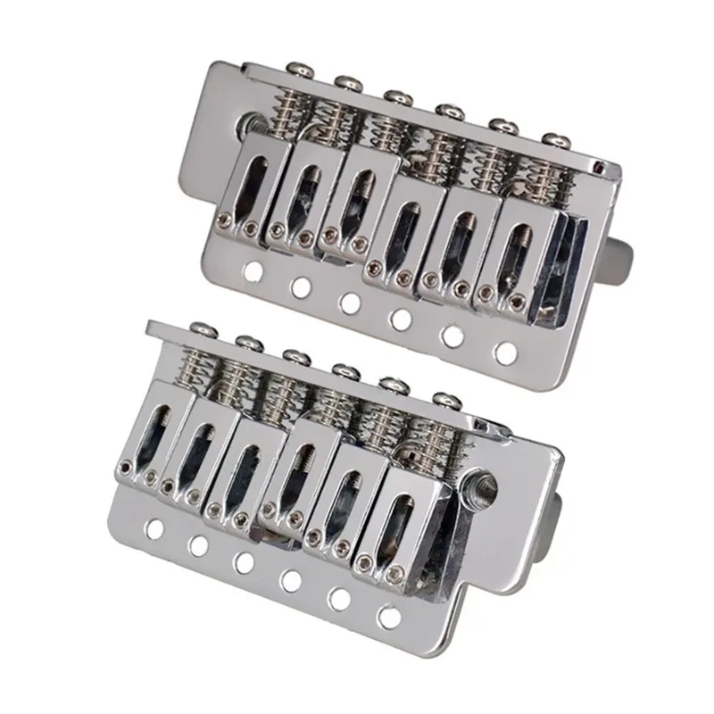 A Set Of Right Hand Left Hand Silver Color 6 Strings Electric Guitar Bridge Guitar Parts Musical Instruments Accessories