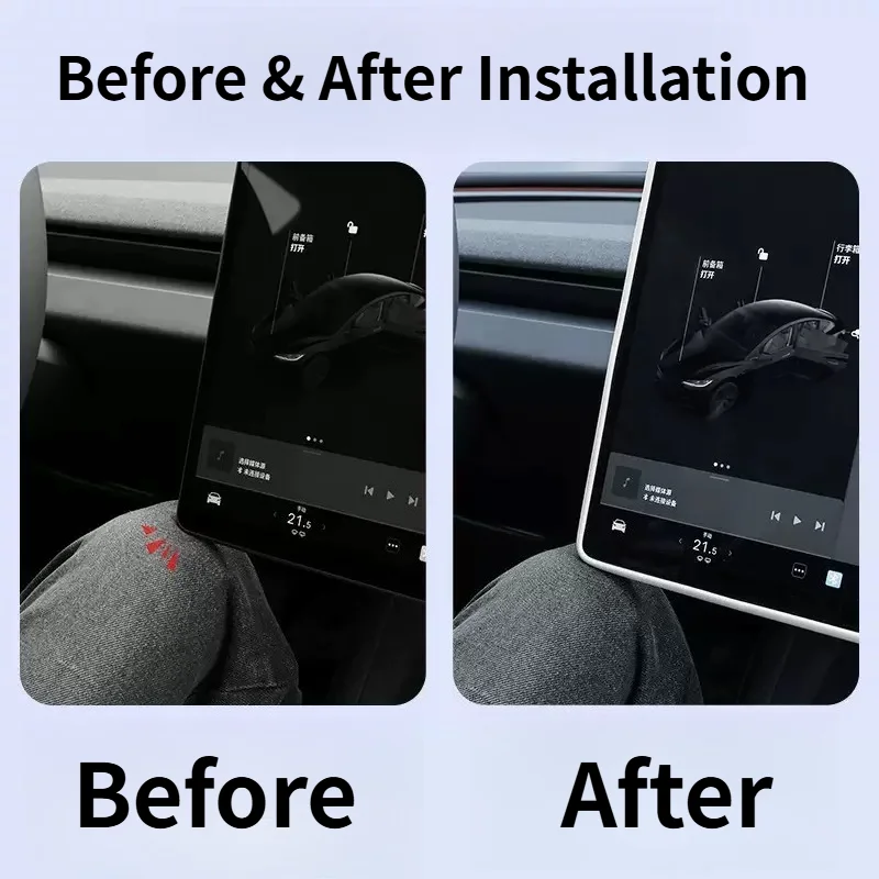 Tempered Glass Screen Protector & Alignment Frame & Silicone Protective Cover for Tesla Model Y/3 2019-2025 Interior Accessories