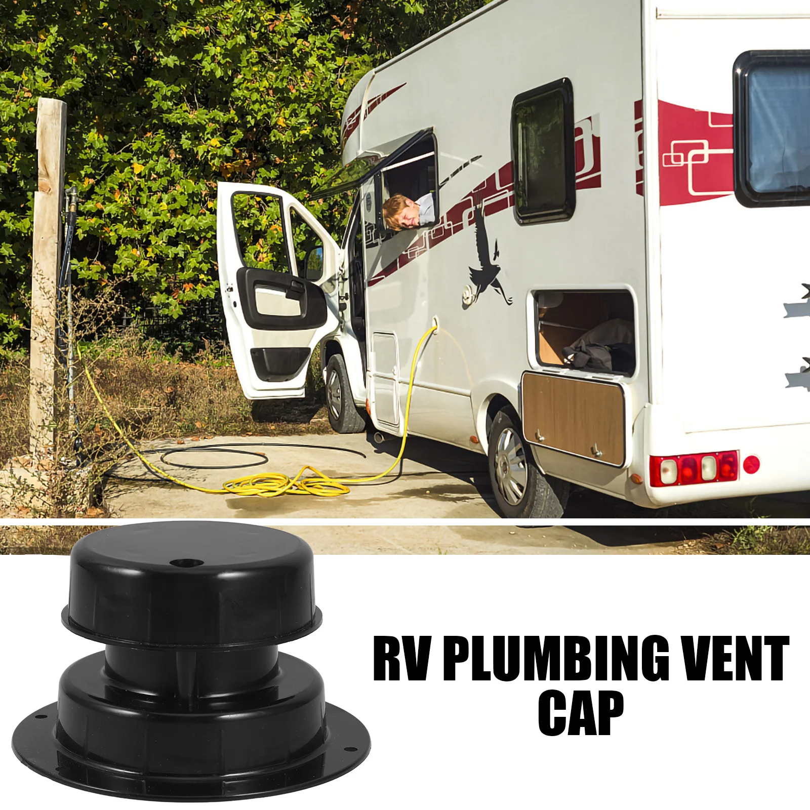 

RV Roof Vent Cover Plumbing Tubing Cap Airflow Drainage Campers Yachts Trailers Moisture Odor Free Installation Durability