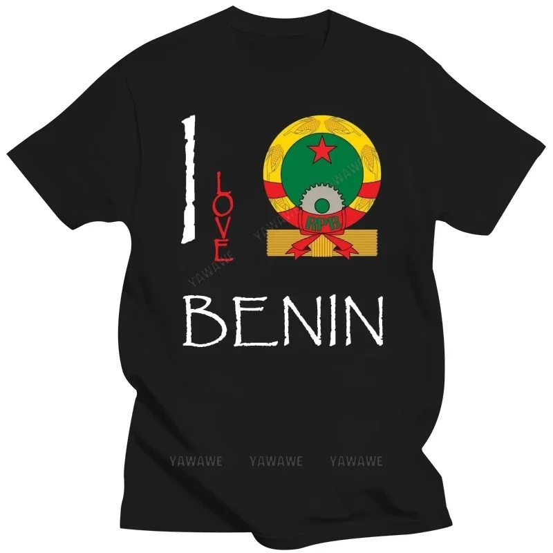 Mens brand t-shirt Summer T shirts For Men Print Tees Short Sleeve BENIN I Love Culture Flag T SHIRT TEES Oversized Summer top