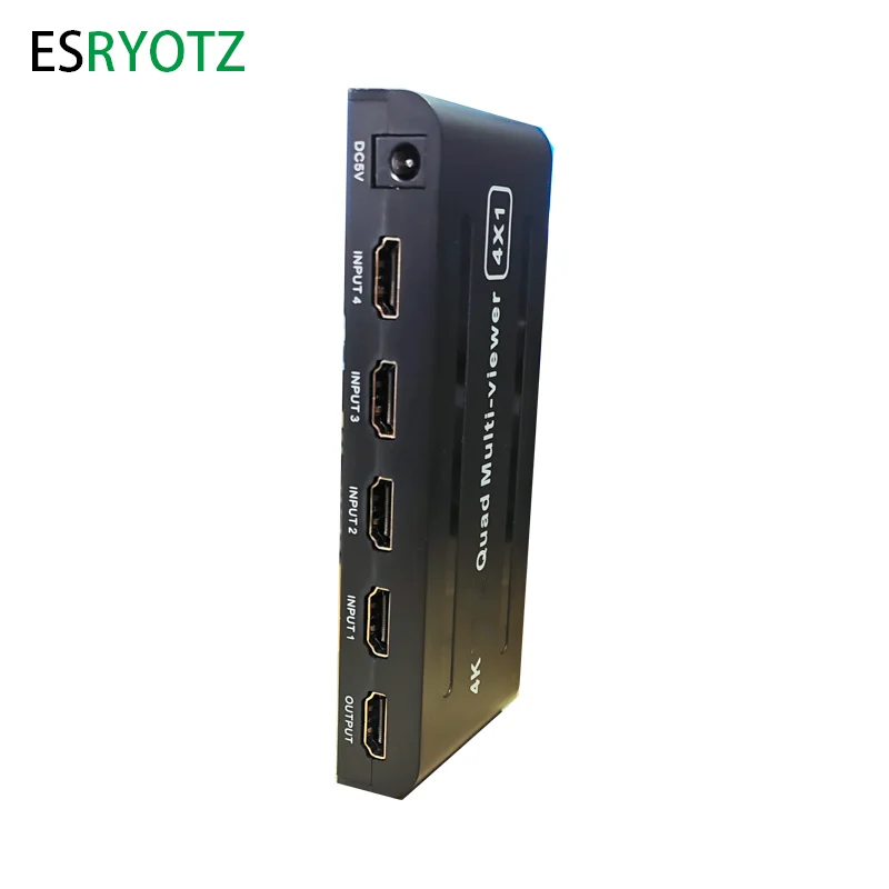 4K HDMI-compatible Multiviewer 4x1 1080P Quad Screen Multi Viewer Multi-Viewer Splitter Seamless Switcher with IR for PC