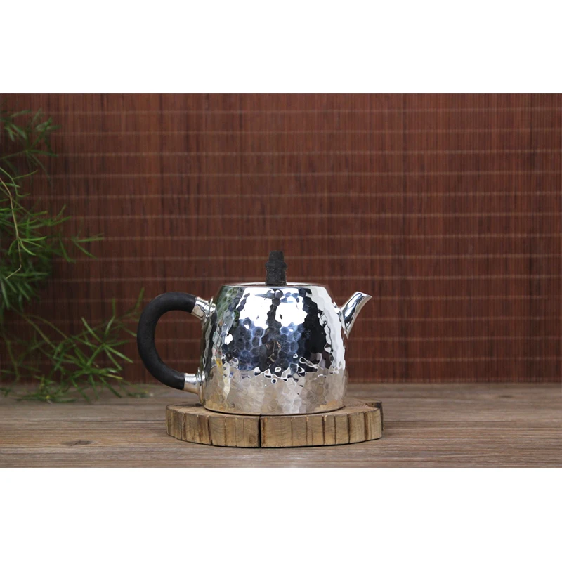 

999 sterling silver handmade tea set Japanese retro teapot kettle teacup home office tea ceremony Kungfu tea set 200ml