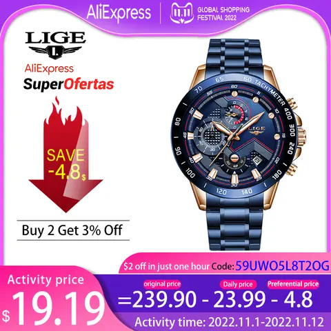 Men's Luxury Sport Watch LIGE