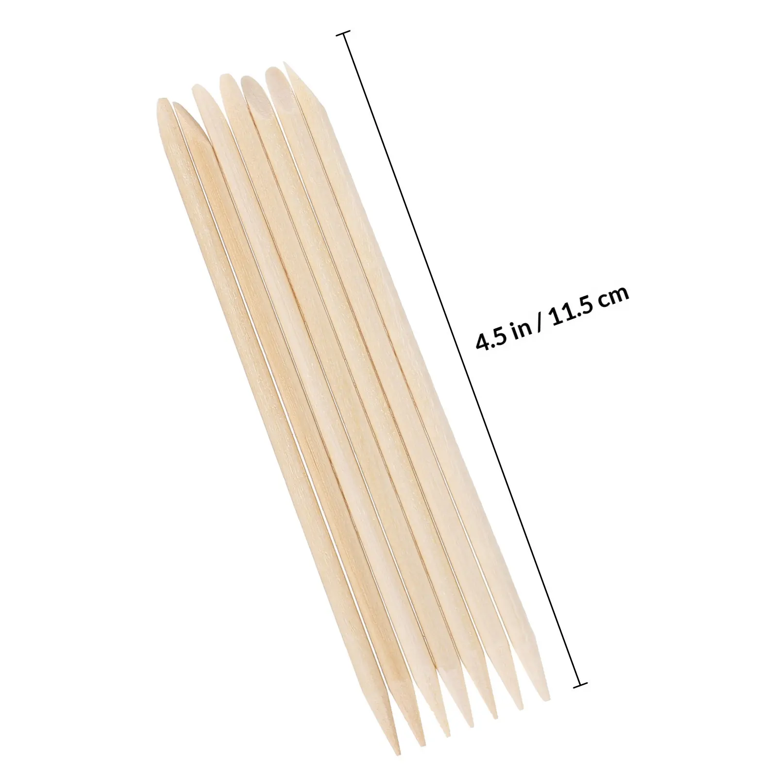200pcs Orange Wood Cuticle Sticks Dual Tip Manicure Tool For Nail Art Gel Polish Removal Push Back Dead Skin Wooden Nail Care view 3
