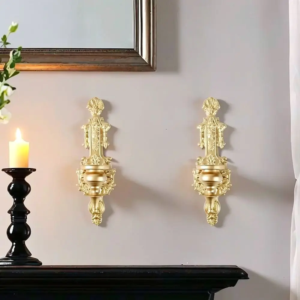 Modern Vintage Wall Mounted Candlestick Iron Hanging Candle Holder Nordic Home Art Decor For Bedroom Hotel Restaurant Wall
