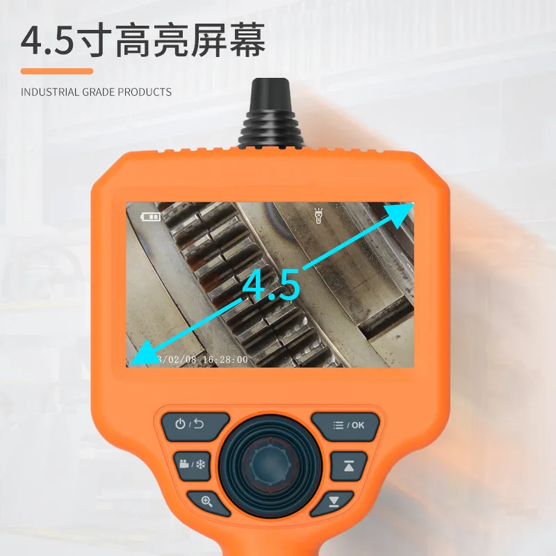 Endoscope car maintenance 360 degree rotation high definition camera can turn industrial pipe endoscope inspection