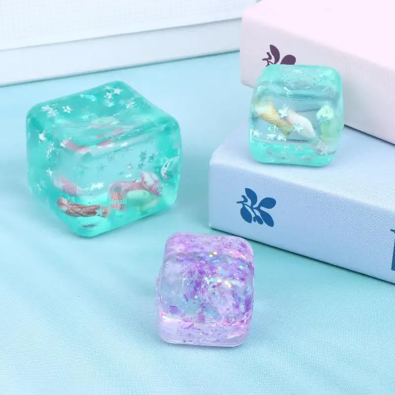New Stress Relif Balls Cube Ocean Sensory Fidget Toy Slow Rise Toys For Kids And Adults Squeeze Relax Gift