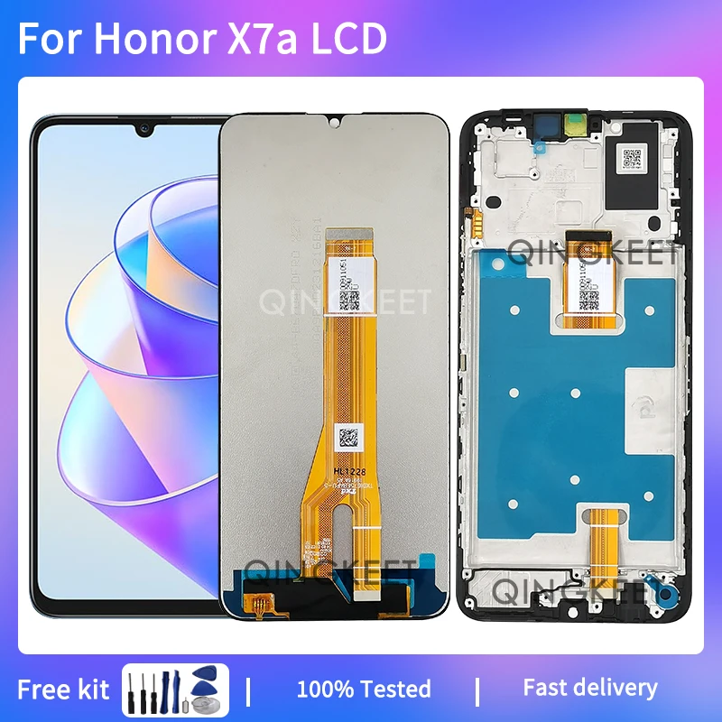 

6,75 "Новинка для Honor X7a LCD RKY-LX1 дисплей кодирующий преобразователь сенсорного экрана в сборе для Honor X7a RKY-LX2 ЖК-дисплей с рамкой RKY-LX3