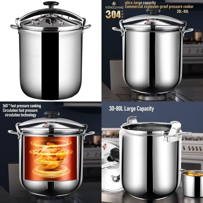 for 100L 80L 70L 50L 30L Large Capacity Commercial Pressure Cooker Safety Explosion Proof Stainless Steel