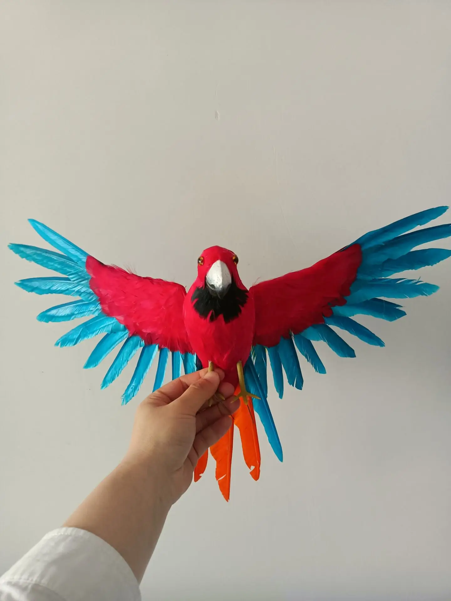 cute simulation foam&feather wings colorful parrot model garden home decoration gift about 30x50cm p2693