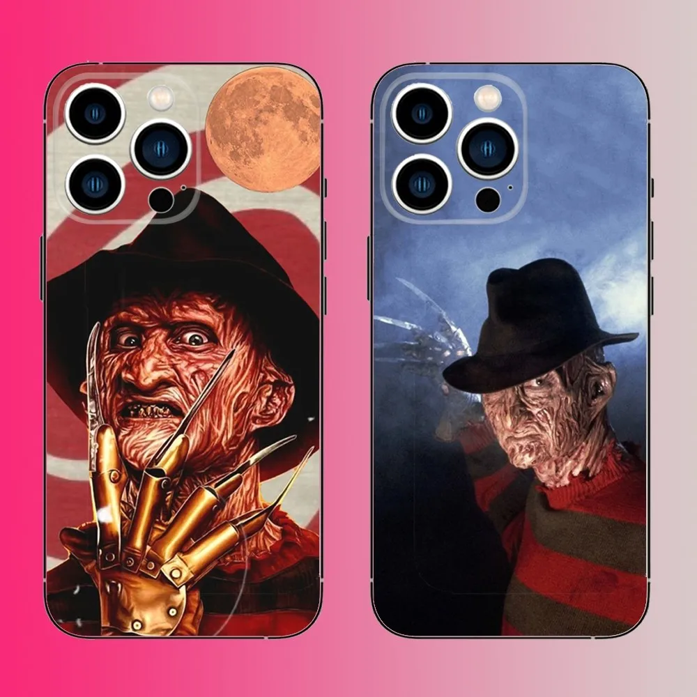 F-Freddy horror K-Krueger Phone Case For iPhone 16,15,14,13,12,11,Pro,Max,Plus,Mini,X,XS,XR,8,7,6,S,Plus,SE Soft Black Case