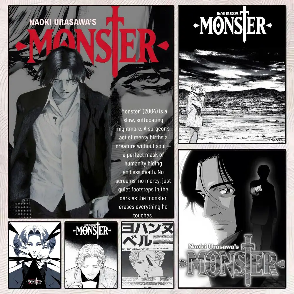 Hot Japanese Anime M-Monster Poster Durable Painting Canvas Poster Wall Hanging Home Interior Decoration Art Mural Gift