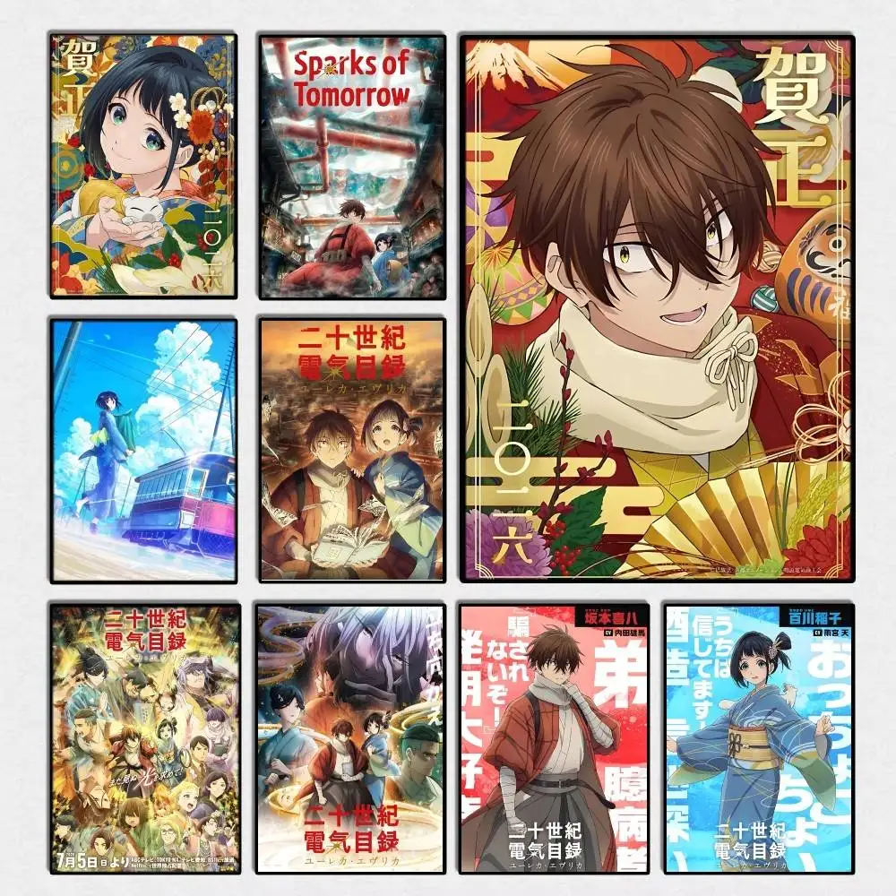 New Anime S-Sparks of Tomorrow Posters Fancy Wall Sticker for Living Room Bar Decoration Wall Decor