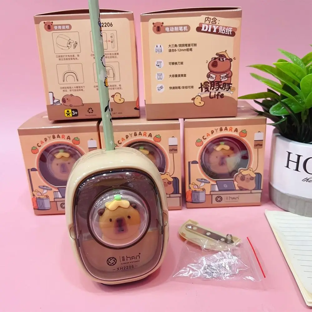Automatically Enters Pencil Sharpener Anti Sticking Lead Capybara/Panda Semi-automatic Pencil Sharpener Pencil Sharpening Tool