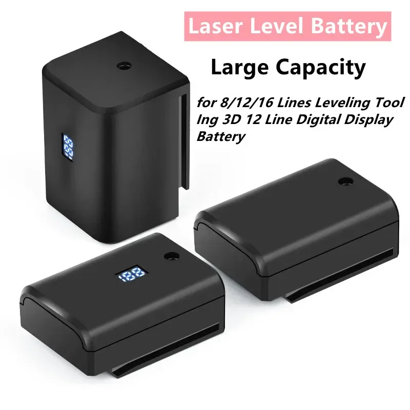 Large Capacity 8500mAh Chargeable Laser Level Battery for 8/12/16 Lines Leveling Tool Ing 3D 12 Line Digital Display Battery