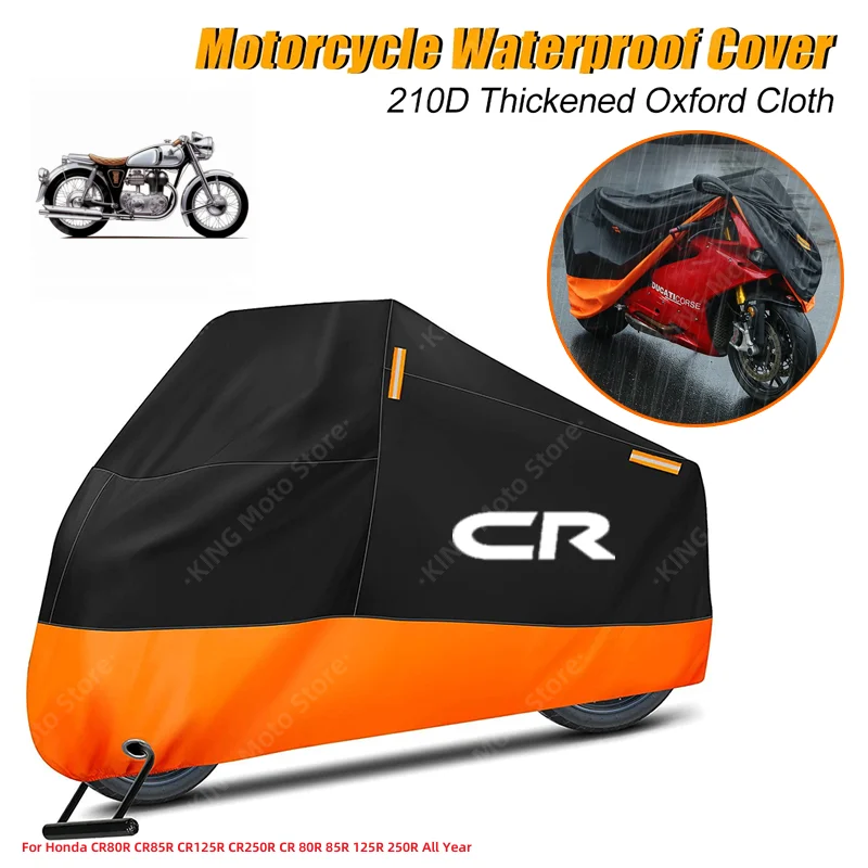 

Honda Cover Waterproof For Honda CR80R CR85R CR125R CR250R CR 80R 85R 125R 250R Motorcycle Dust Rain Cover With Reflective Strip