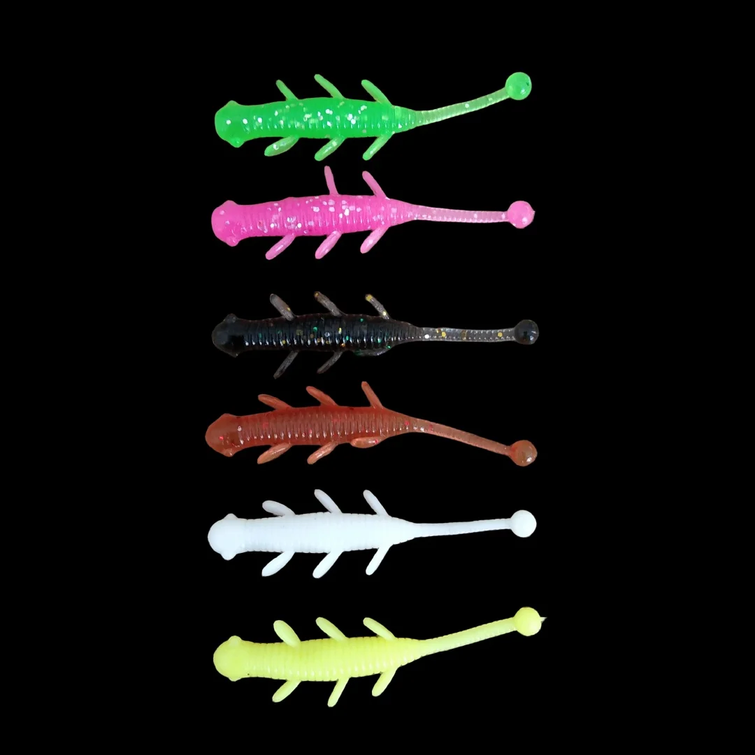 เหยื่อตกปลาแบบนิ่มนิ่มสำหรับ umpan pancing น้ำแข็ง4ซม. 0.25กรัม60ชิ้นเหยื่อตกปลาซิลิโคนราคาถูก