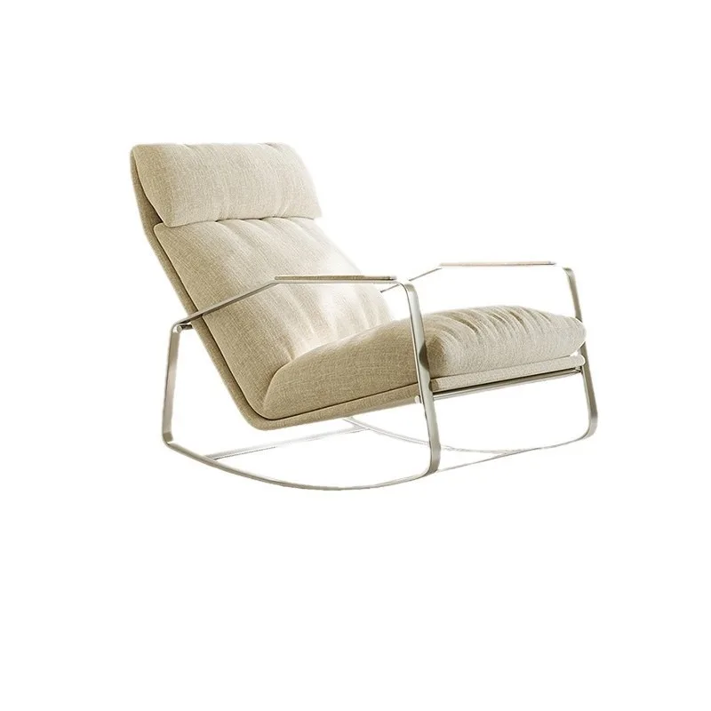 

Living room single sofa wabi sabi medieval chair nordic style simple balcony lazy sofa rocking chair