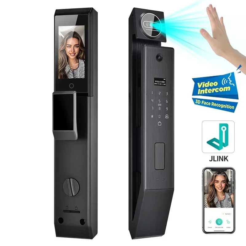 Wholesale Palm Vein Biometric 3D Face Recognition Camera Video Fingerprint Cerradura Inteligente Smart Door