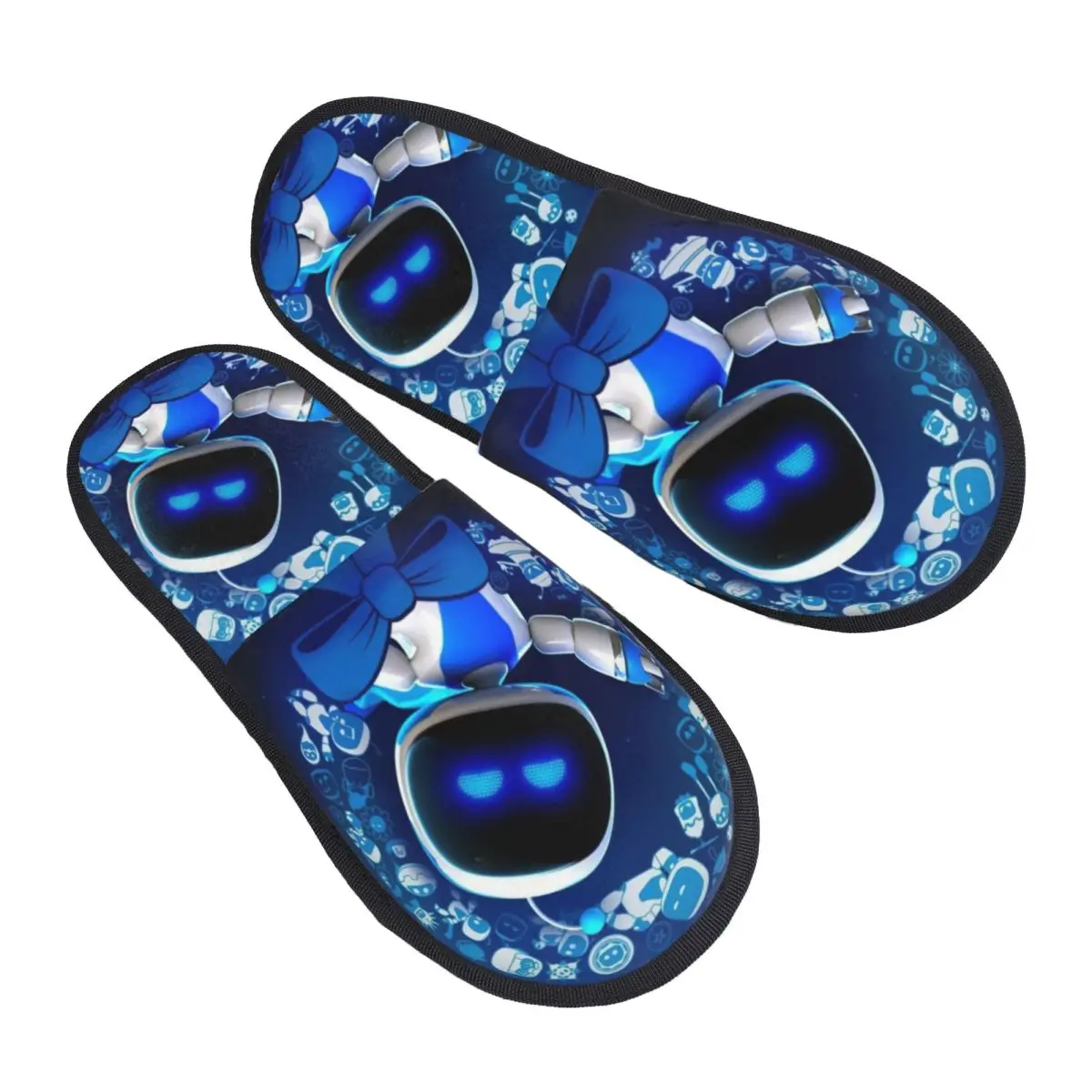 Custom Game A-Astro Bots Cozy Scuff Memory Foam Slippers Women Spa House Shoes