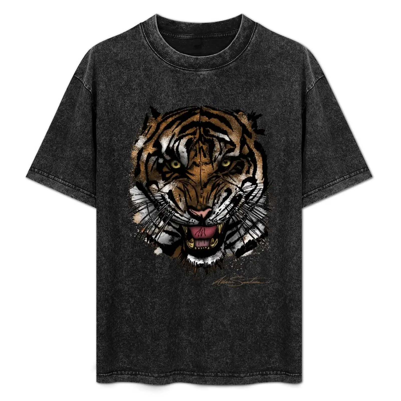 

Tiger Face (Signature Design) T-Shirt Classic Print Short Sleeve Shirt