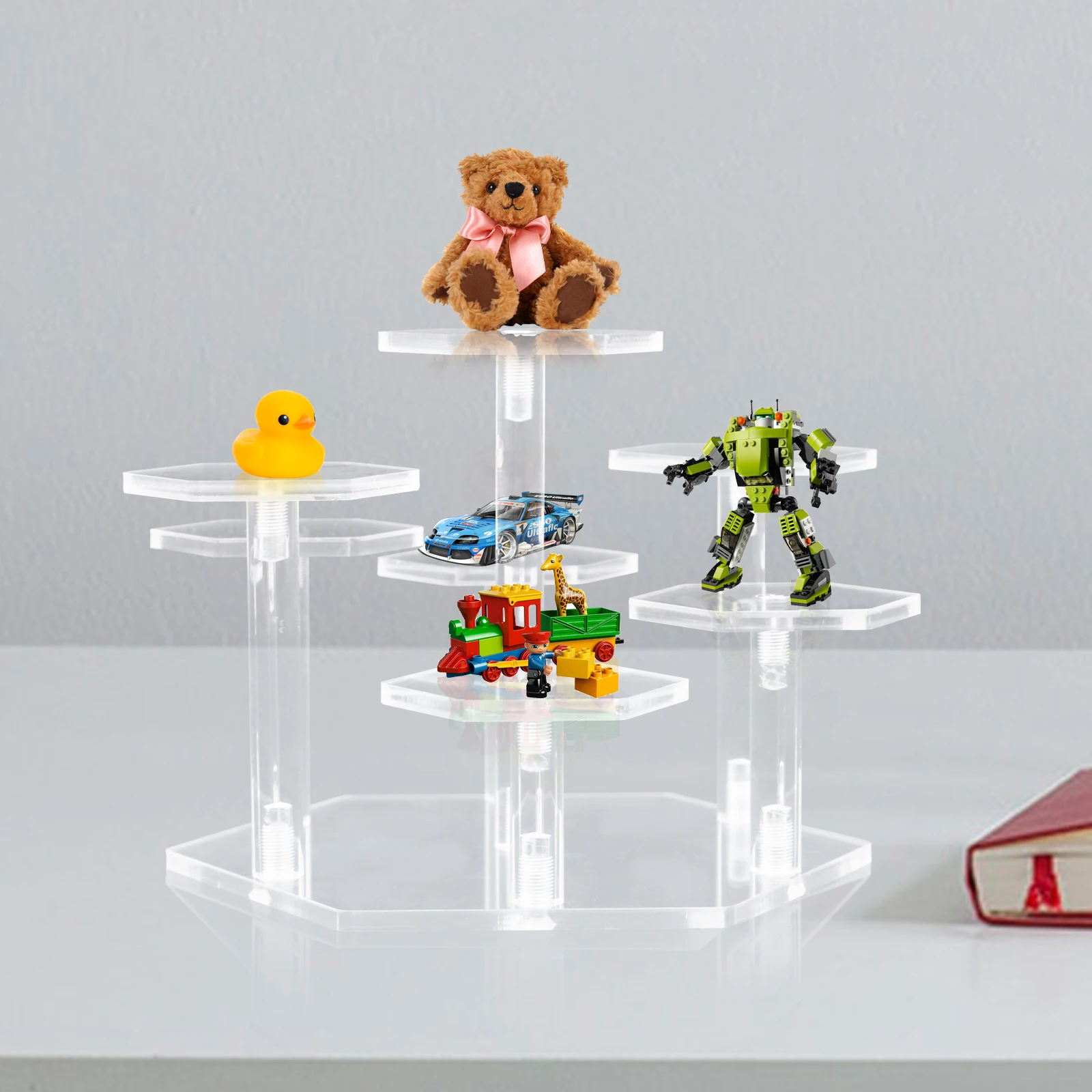 Acrylic Display Stand for Collectibles Toys and Dolls Action Figures Collection Organizer Holder