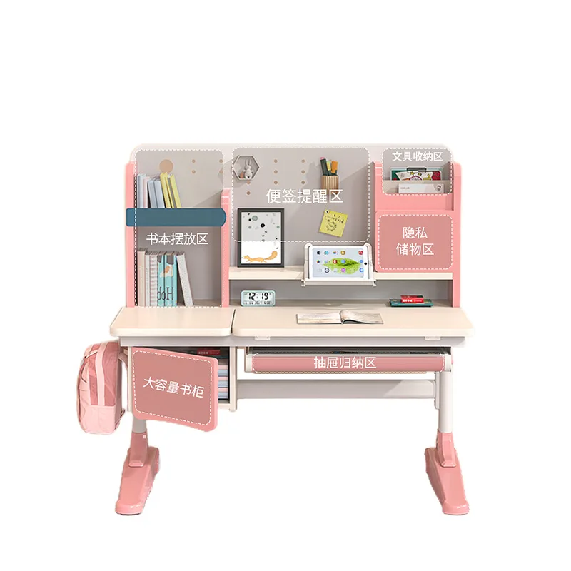 

Children's study table Writing desk Study room Student liftable and chair set Children's growth table