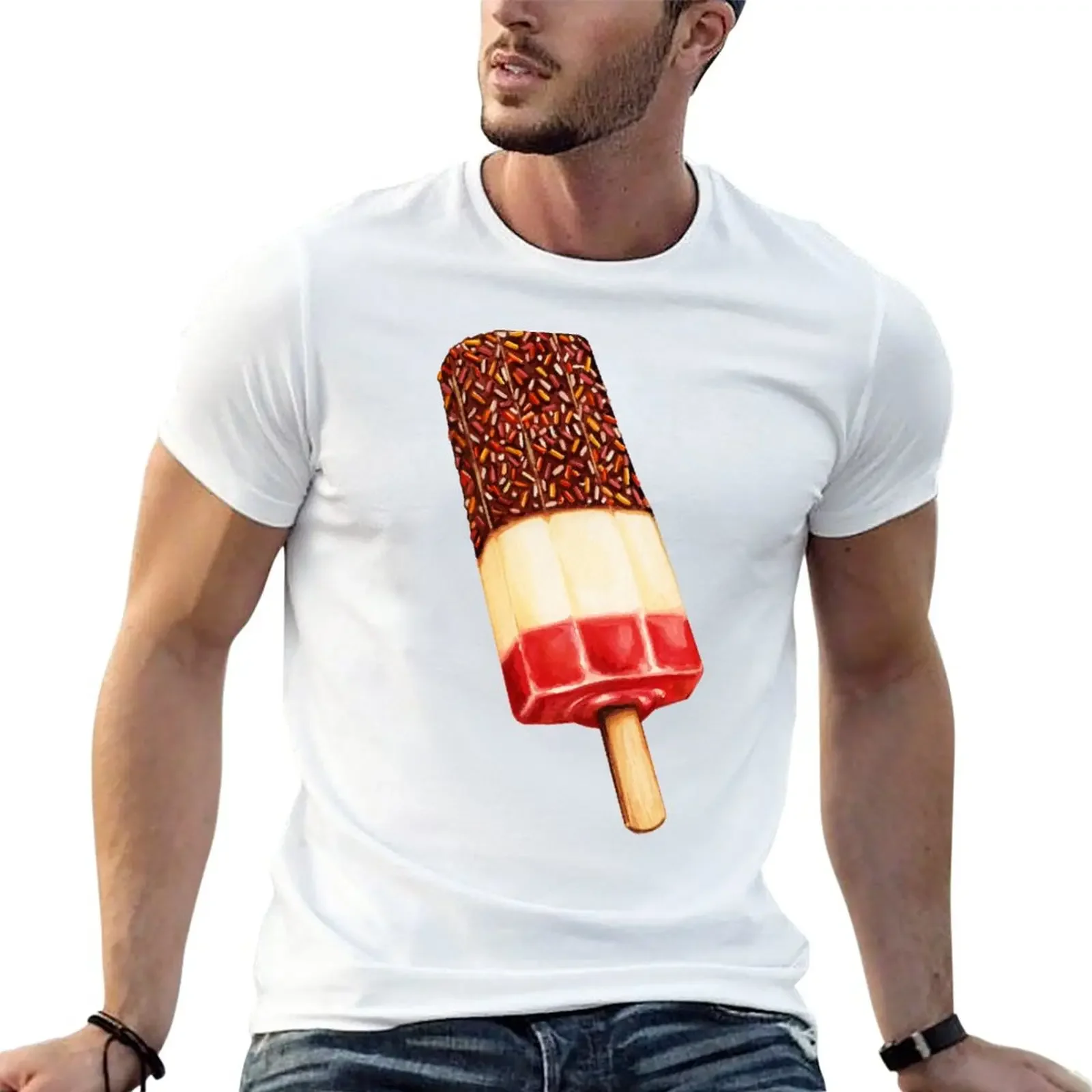 Fab Ice Lolly Pattern T-Shirt kawaii clothes vintage t shirt plain black t shirts men