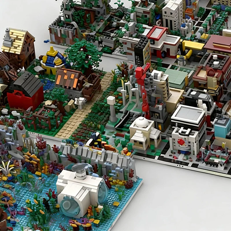 Serie di Mattoncini da Costruzione 42265 Pezzi Mondo Modulare |   Costruzione da 104 MOC, Blocchi Modulari Personalizzabili, Gioco di Assemblaggio Fai-da-Te, Regalo