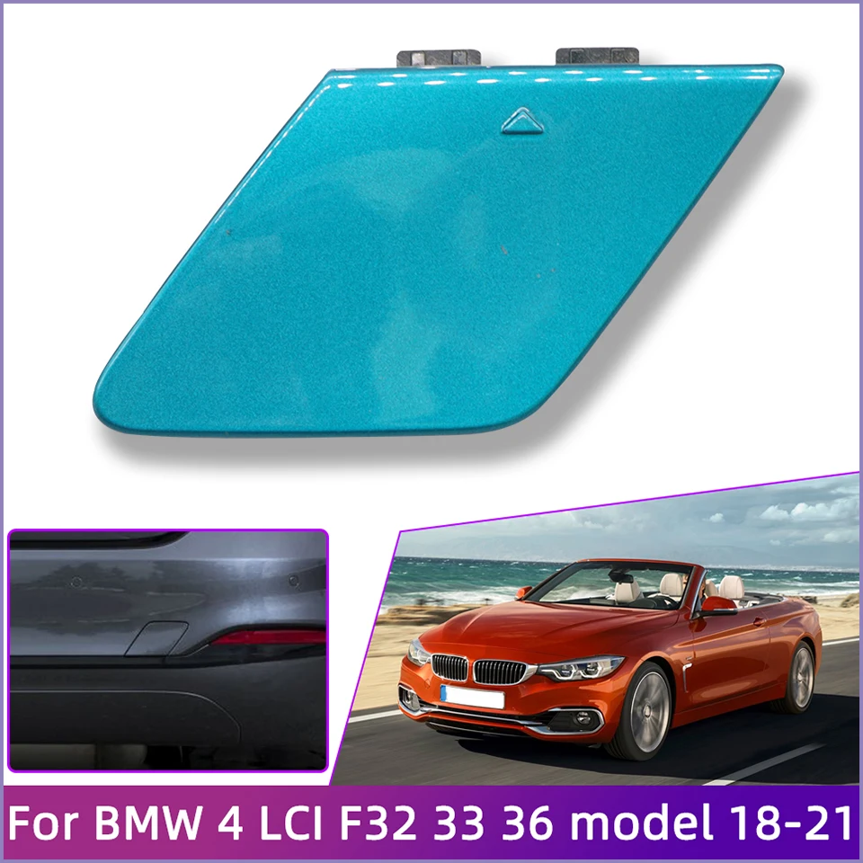 

Car Accessories Rear Bumper Towing Hook Cover Cap For BMW 4 Series LCI F32 F33 F36 2018-2021 Towing Hauling Shell Lid Trim