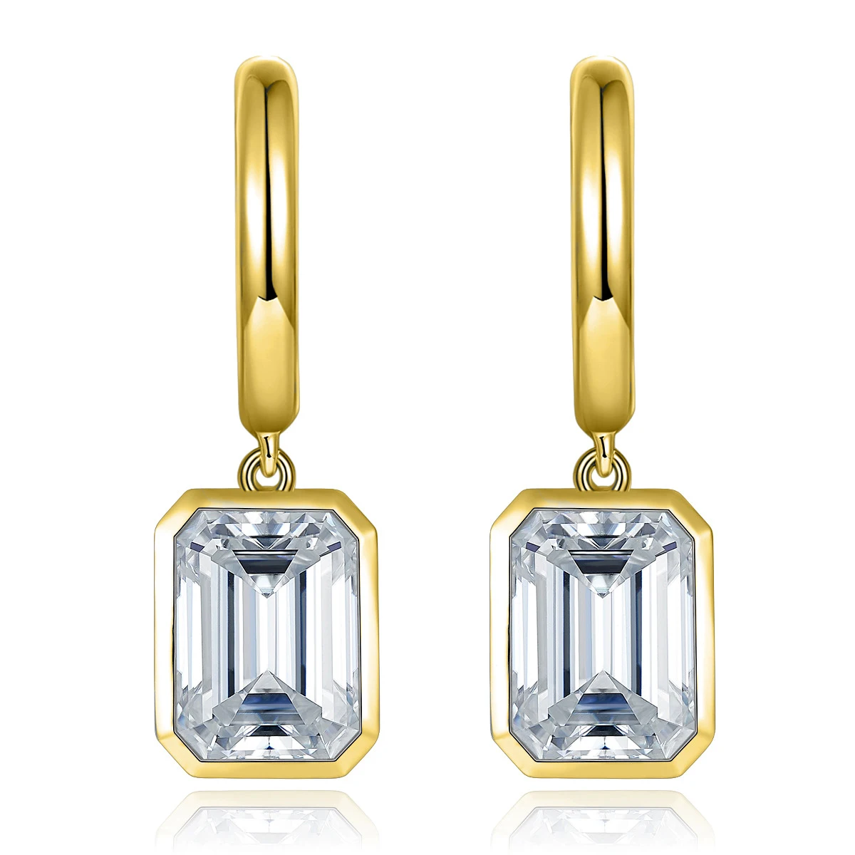 100% 6x8MM Moissanite Earrings Total 4 Carat with Certificate Passed Diamond Test Women Jewelry Gift S925 Silver