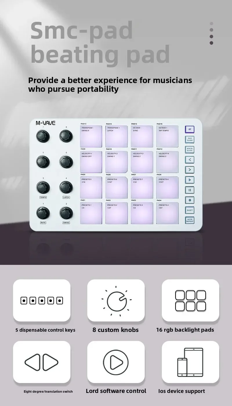 وحدة تحكم سترايك باد RGB بإضاءة خلفية سترايك باد MIDI لوحة مفاتيح أمازون