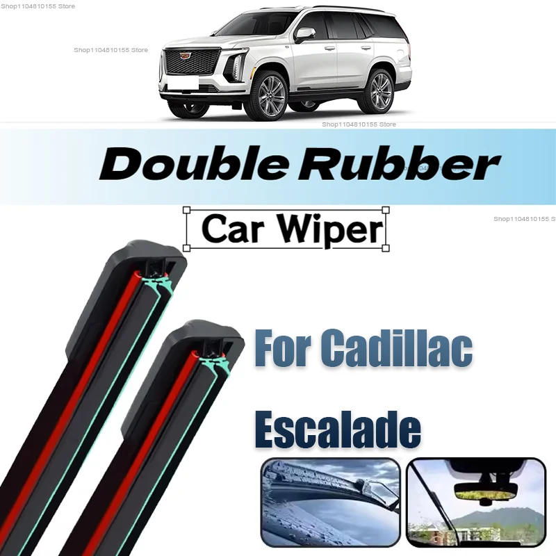 

Double Rubber Car Wipers for Cadillac Escalade Front Blade Brushes Cutter Automobiles Accessorie Wiper Windscreen Wear Wiper
