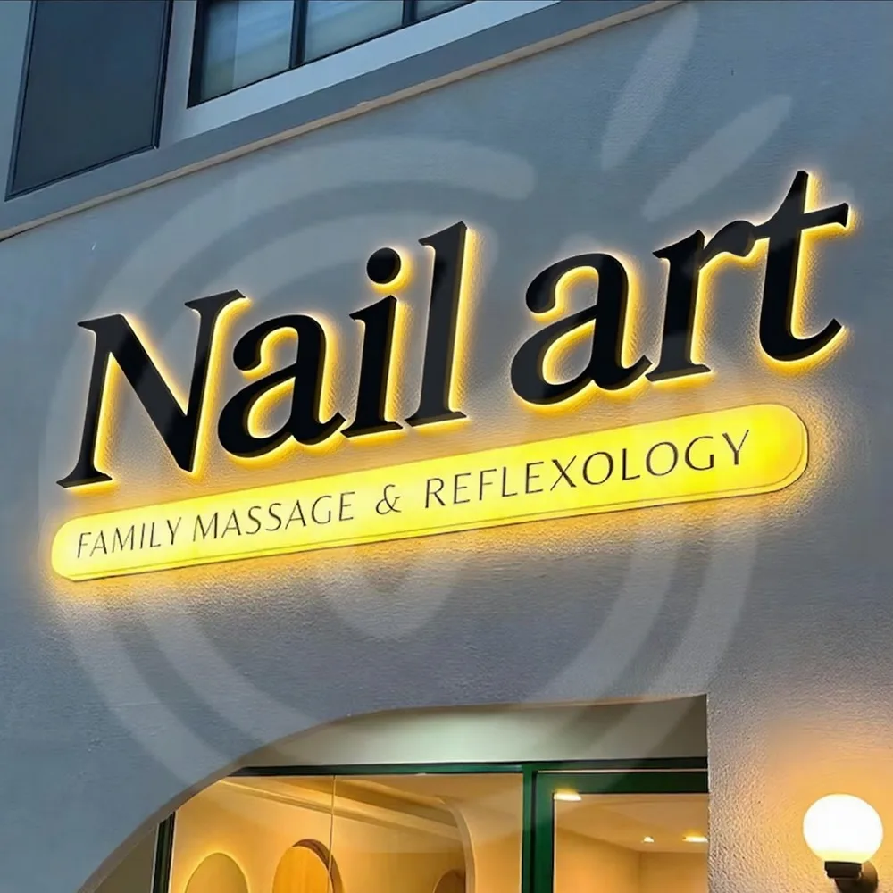 

Custom LED Backlit Sign 3D Metal Letters for Outdoor Business Storefront Waterproof Illuminated Advertising Signage Light Up