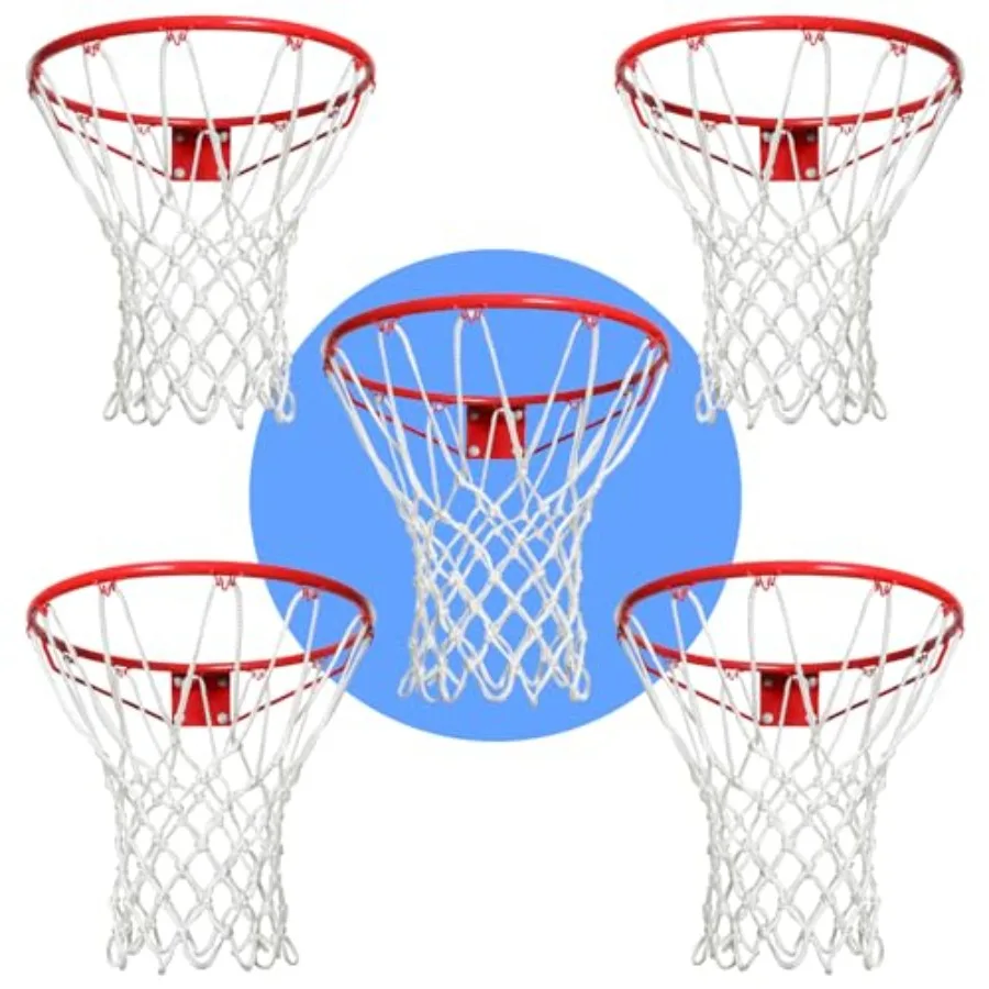 

Баскетбольная сетка для улицы, 7,16 унций, 12 петель, профессиональная, сверхпрочная, всепогодная, с защитой от разрывов, подходит для O