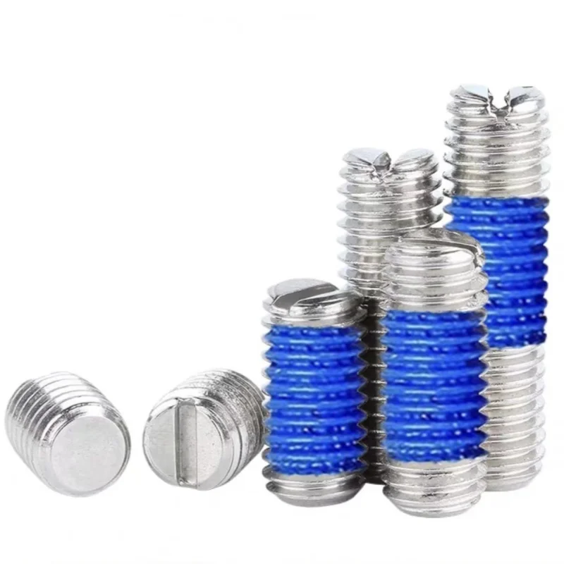 10 Pcs M2 M3 M4 M5 304 Flat Head Slotted Set Flat End Machine Screw Without Head For Dispensing Anti-Loosening Top Screws