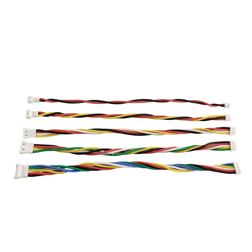 Jst 1.25mm Pitch Extension Cable Male Female Connector 2/3/4/5/6 Pin Housing Adapter  with 15cm Pre Pressed Soft Silicon Wire