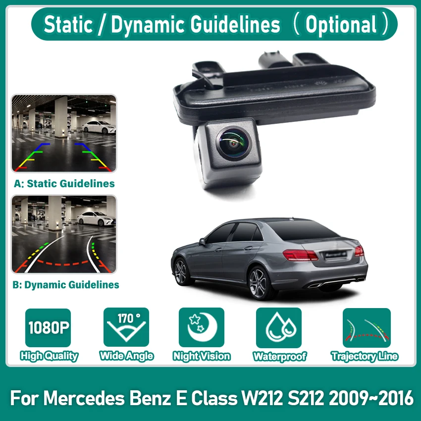 

170 ° HD 1080P ручка багажника автомобильная камера заднего вида для Mercedes Benz E Class W212 S212 2009 ~ 2016 парковочный монитор Android