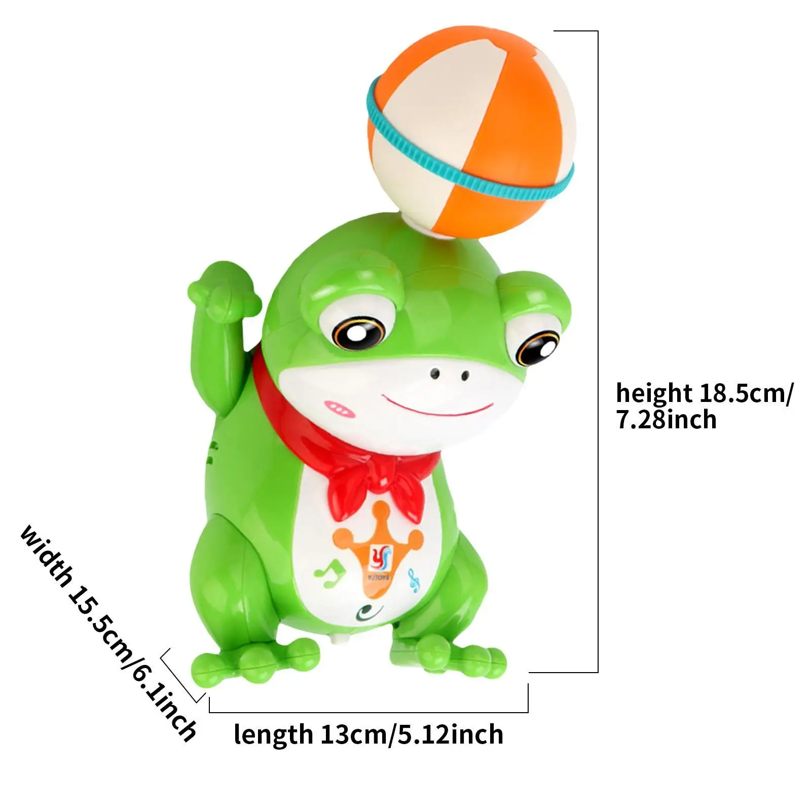 Children's Electric Frog Toy Swinging Stunt Ball PP Material LED Musical Play Toy for Kids Birthday Educational Fun