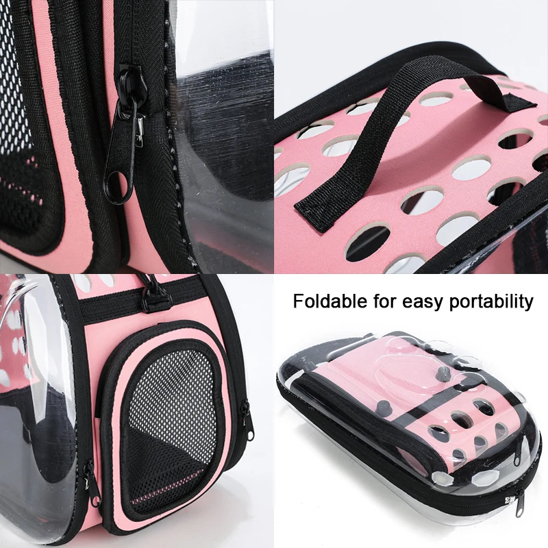 Portable Breathable Pet Carrier Backpack, Dog and Cat Travel Cage, Outdoor Handbag