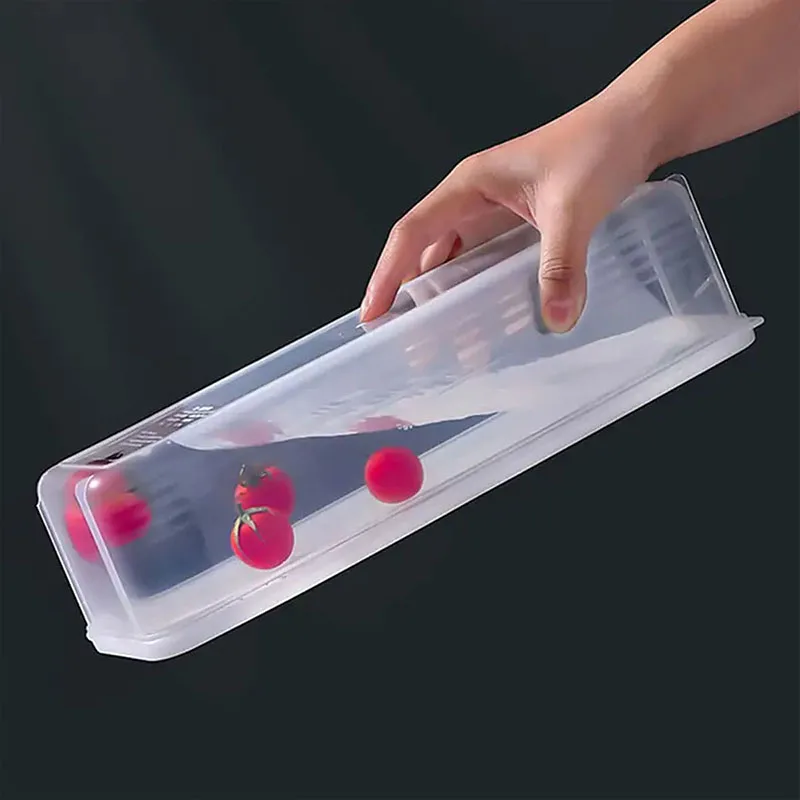 1 Plastic Transparent Storage Box Refrigerator Food With Lid Preservation Box Transparent Storage Sealed Food Box