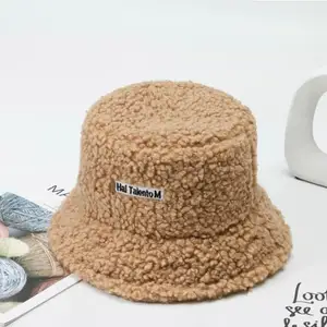 Şapka balık-kuzu için kadın saçı, şapka, çok yönlü, parlak kırmızı sıvı, moda Kore, sonbahar ve kış, yeni 8 en çok satılan, güneş şapkası-kova kış no 6