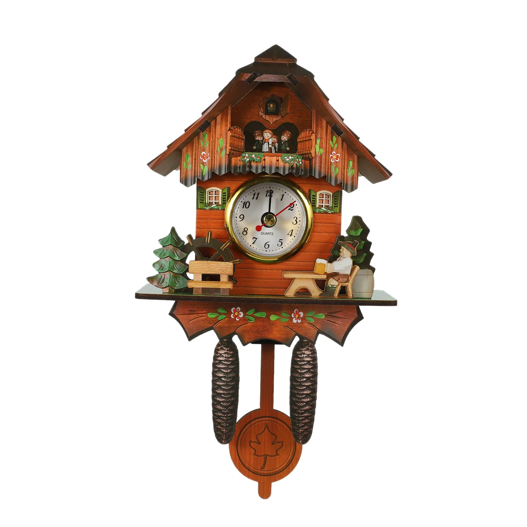 

Antique Wooden Cuckoo Wall Clock Bird Time Bell Swing Alarm Watch Home Art Decor 006