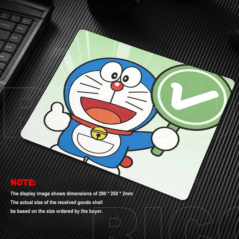 High Definition Japanese Anime Ruuber Mouse Pad Cartoon Cute Small Computer Keyboard Locking Edge Doraemon Desktop Non-slip Pads