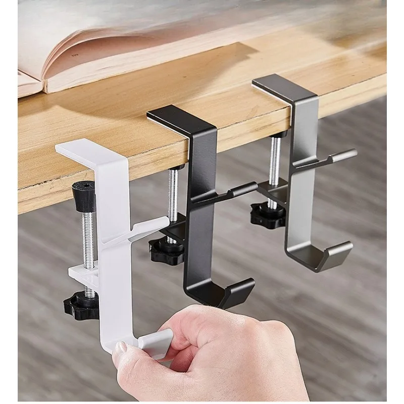 Multi-functional Table Hook Clamp Punch-free Desk Hook Hanging Bag Removable Mobile Handbag Holders Hanger Adjustable Thickness