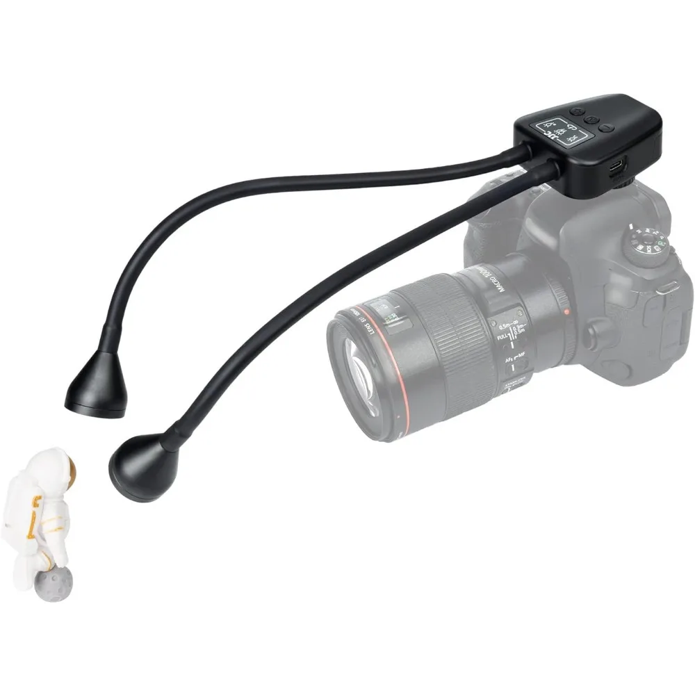 Luz macro LED ajustável, 10 níveis de brilho, CRI 95+, 5600K para câmera DSLR/espelho Tiro de perto